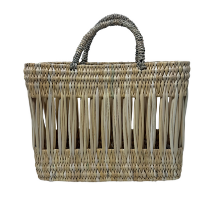 Essaouira Reed Basket Bag – Natural Palm Handle Tote