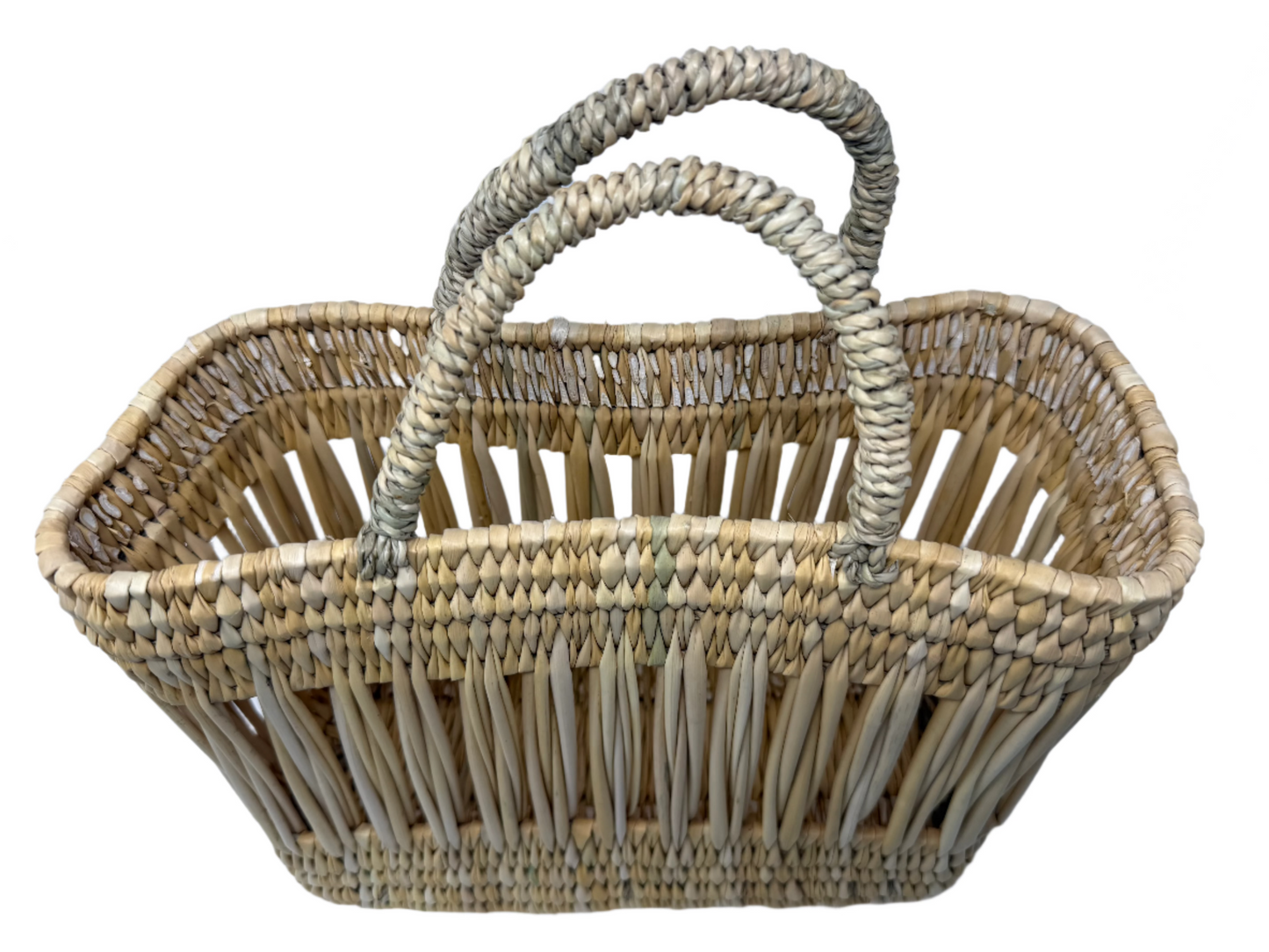 Essaouira Reed Basket Bag – Natural Palm Handle Tote