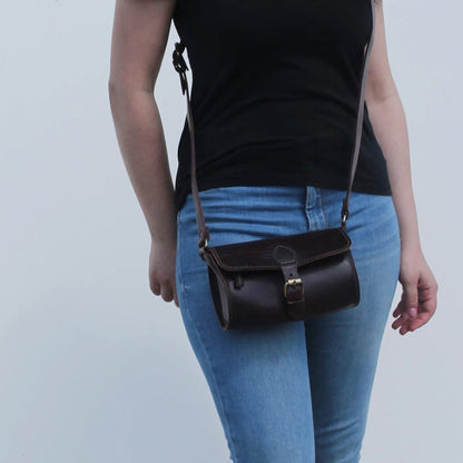 Pixie Barrel Bag - Chocolate-ISMAD LONDON