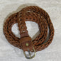 Handwoven Genuine Leather Links Belt – Brown, Tan & Black | Unisex Moroccan Craftsmanship