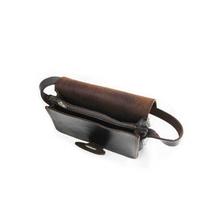 Noah Leather Crossbody bag Dark Brown