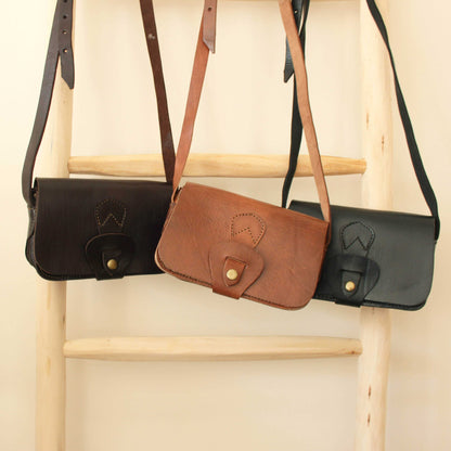 Noah Leather Crossbody bag Dark Brown