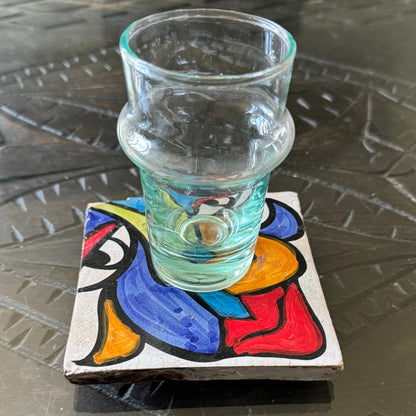 Cubist  ceramic coaster Tile