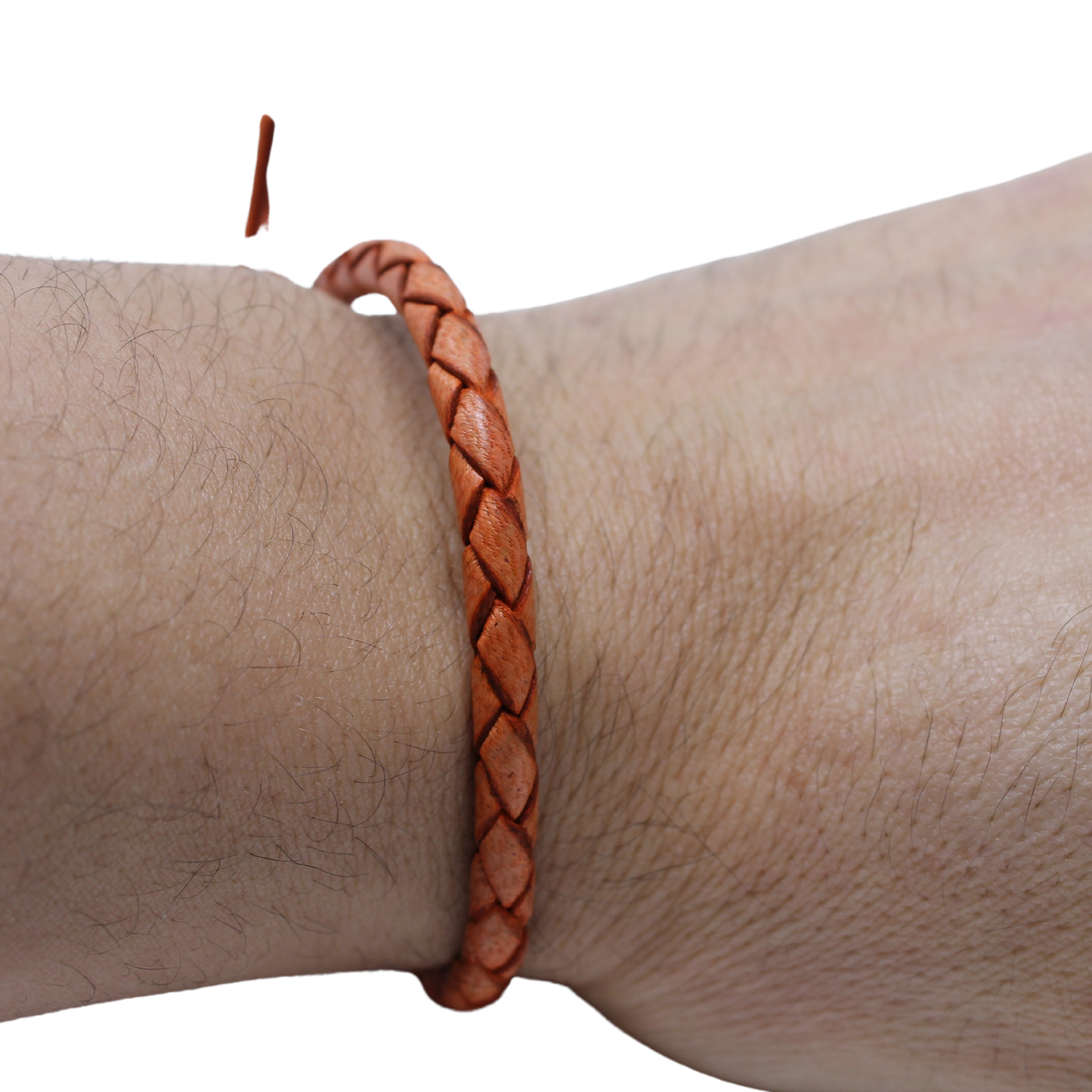 Adjustable twisted artisan leather bracelet jewelry for men and women on wrist by Artisan Stories