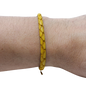 Adjustable twisted artisan leather bracelet jewelry for men and women in yellow on wrist by Artisan stories