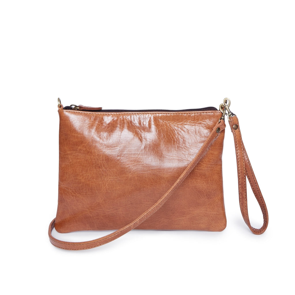 Alex Tan Cross Body Leather Clutch Bag - Artisan Stories