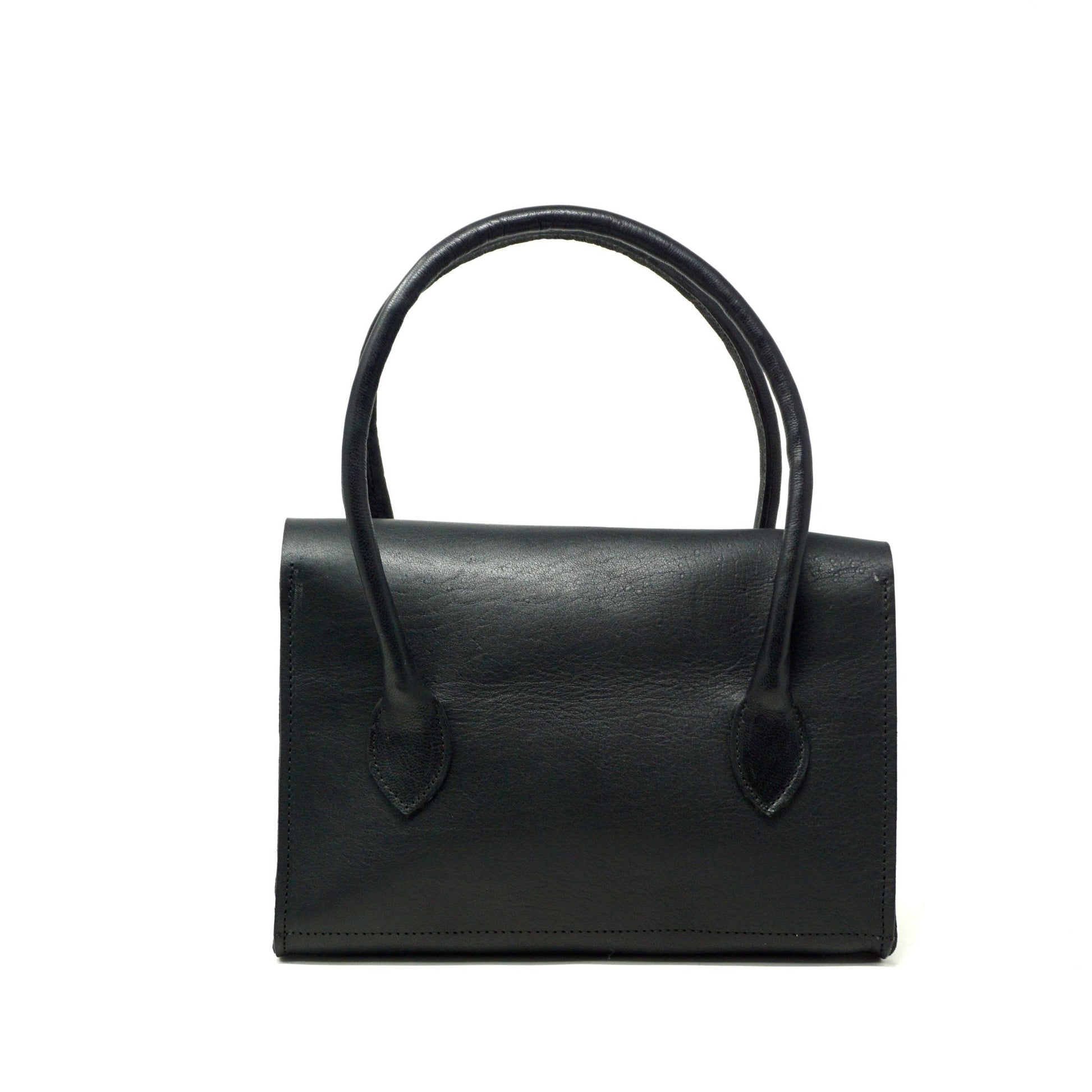 Baguette leather handbag black - Artisan Stories