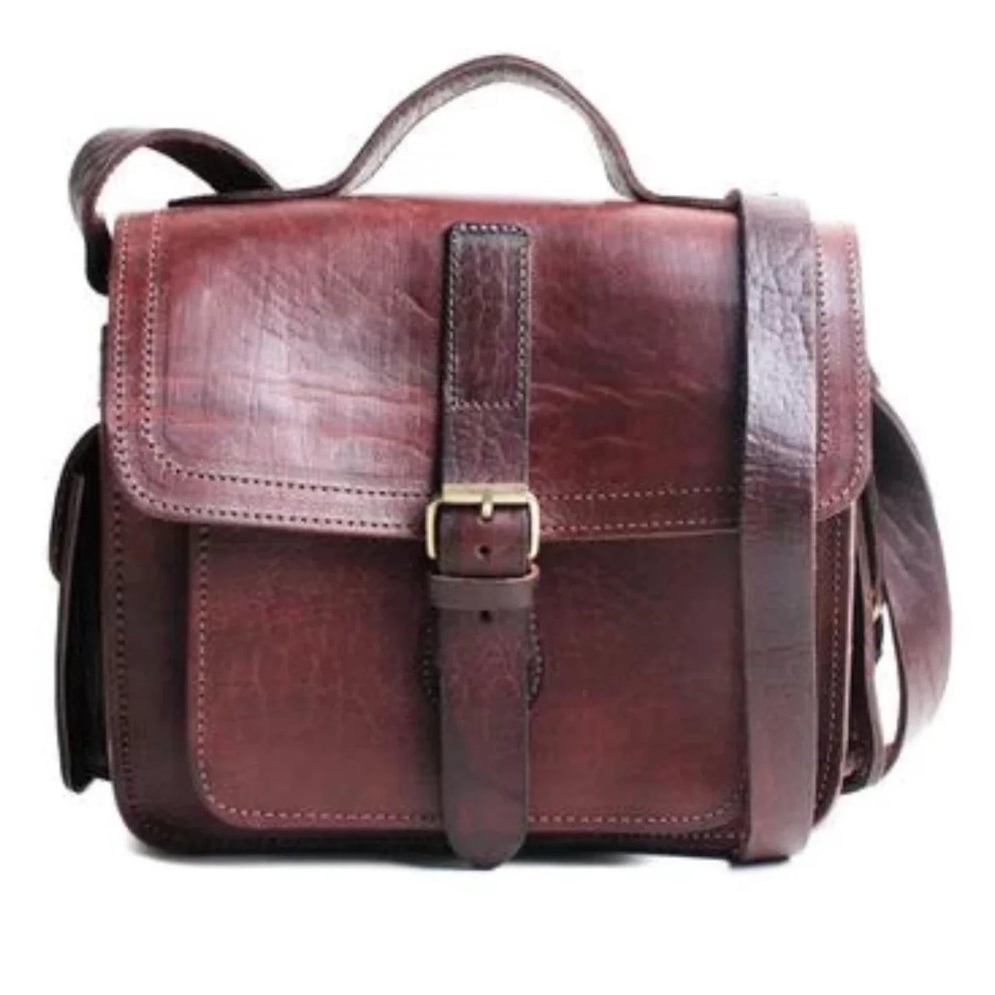 Camera Satchel Bag - Chocolate-ISMAD LONDON