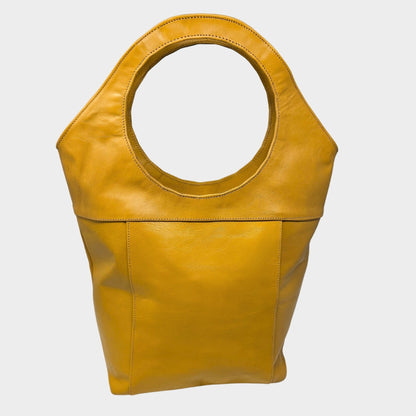 Bob Leather Tote Canary Yellow - Artisan Stories