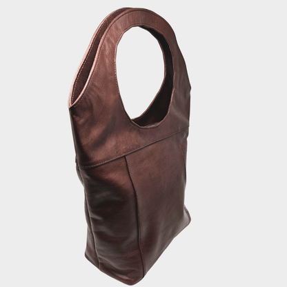 Bob Leather Tote Chocolate Brown - Artisan Stories