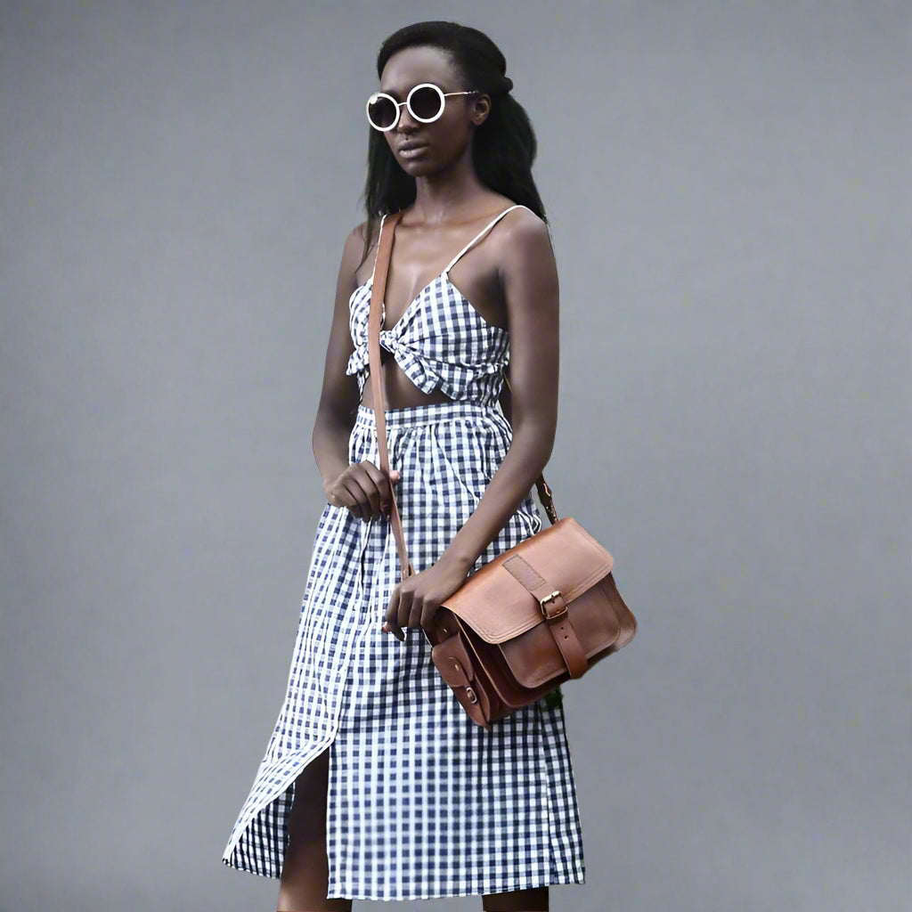 Camera Satchel Bag - Tan - Artisan Stories