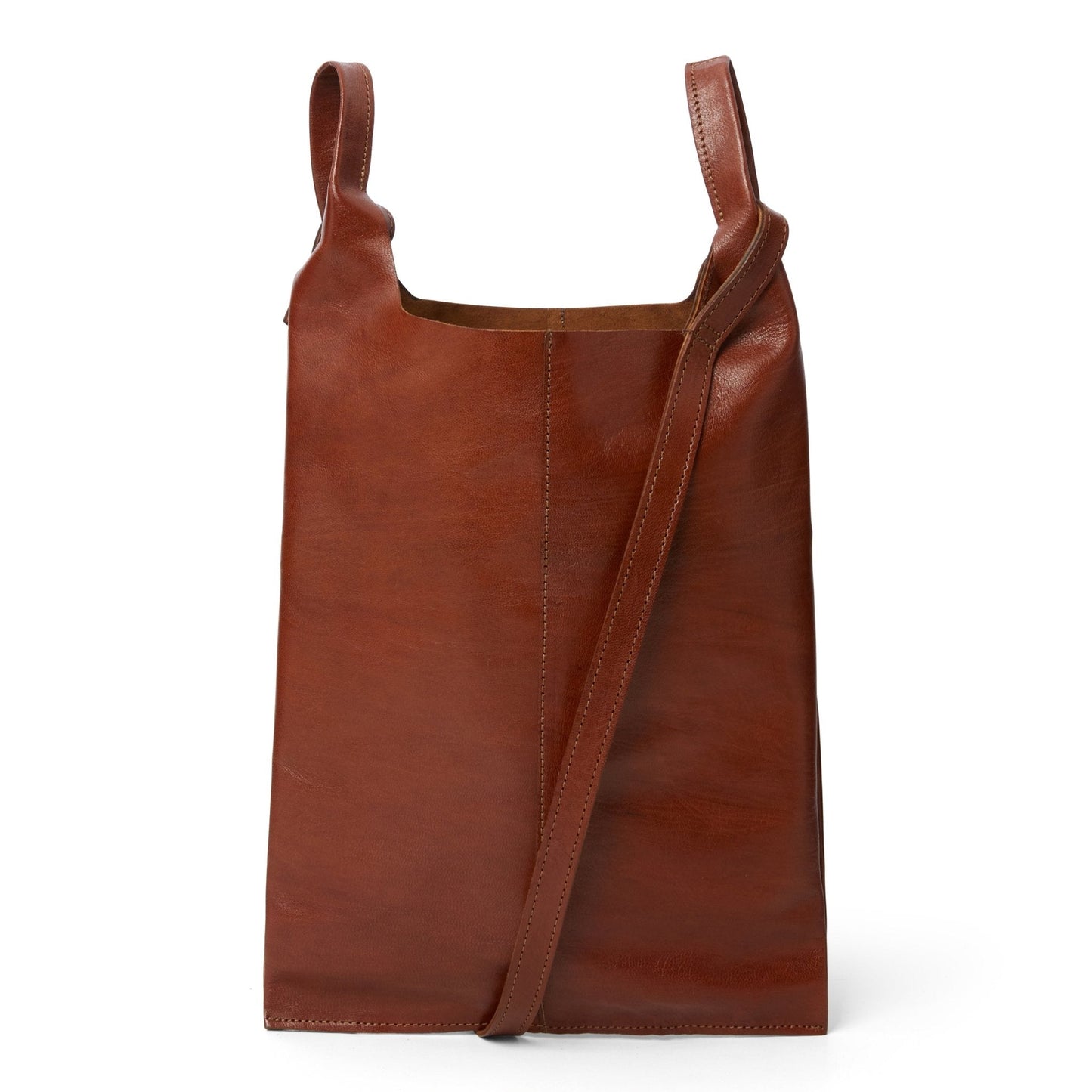 Classic Leather Tote carrier Bag - tan - Artisan Stories