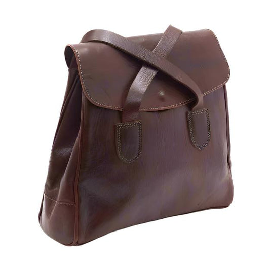 Convertible Leather Tote Backpack Cleo In Chocolate Brown - Artisan Stories