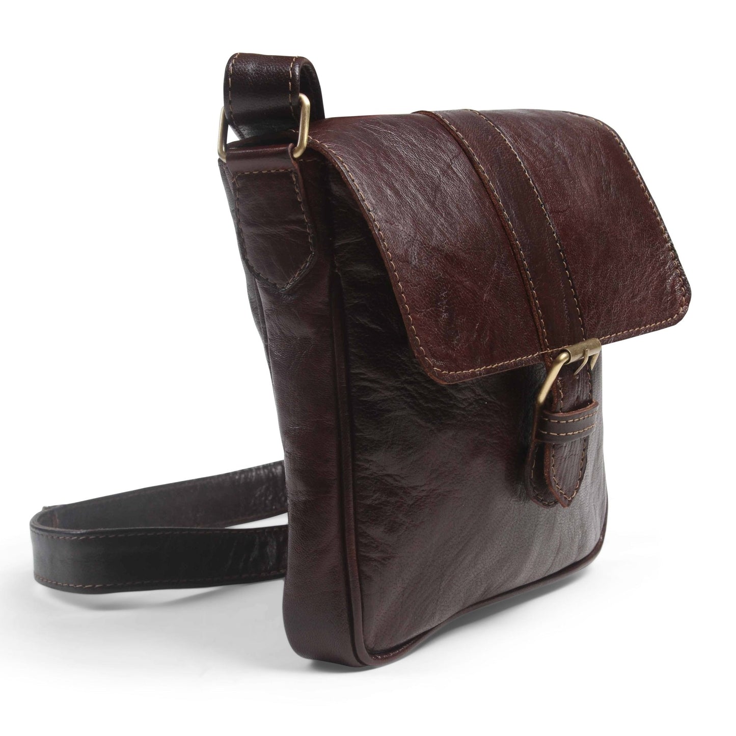 Dark Brown Jacque Leather Crossbody Bag - Artisan Stories