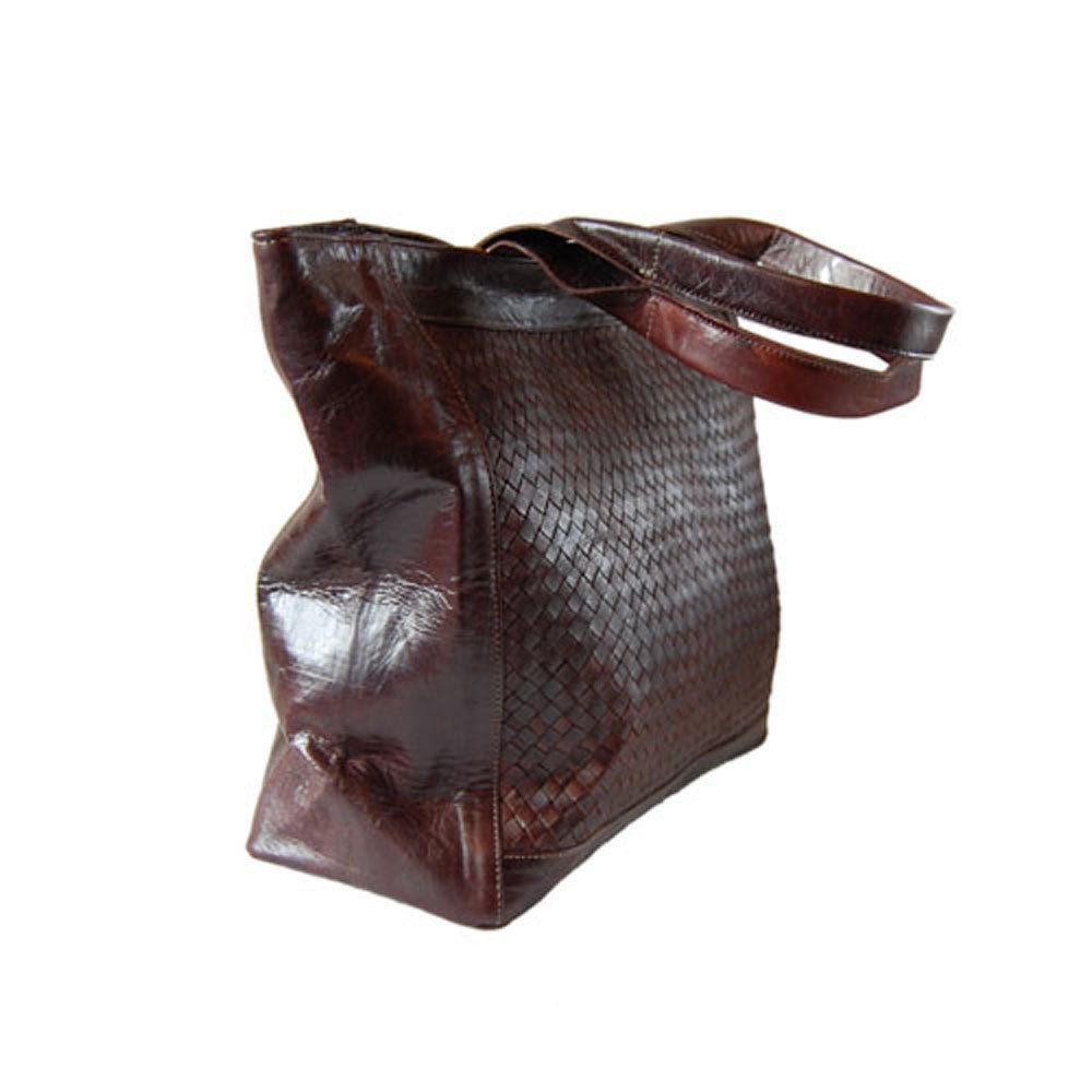 Detail Woven Tote - Chocolate - Artisan Stories