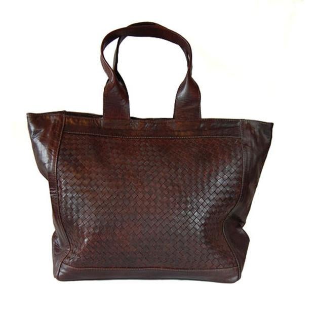 Detail Woven Tote - Chocolate - Artisan Stories