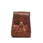 Mini Drawstring Backpack Purse Leather Small Tan Brown