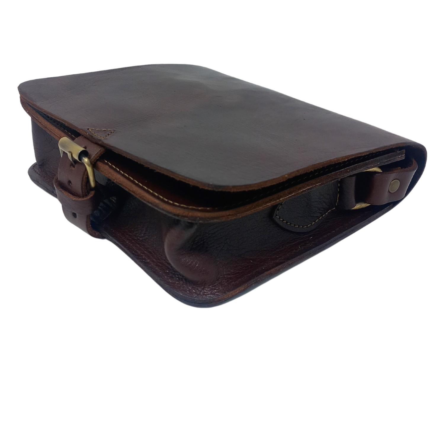 Dark Brown Leather Flight Bag