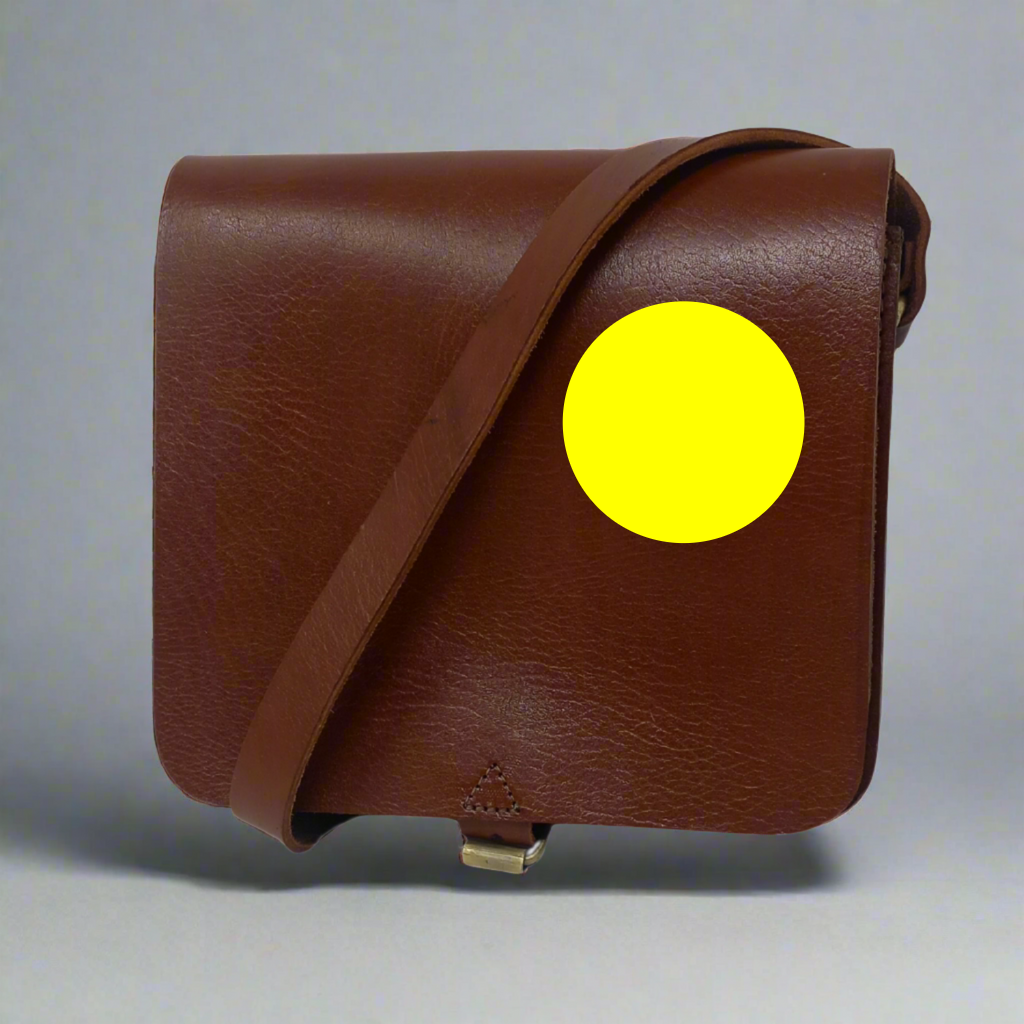 Yellow Leather Flight Bag