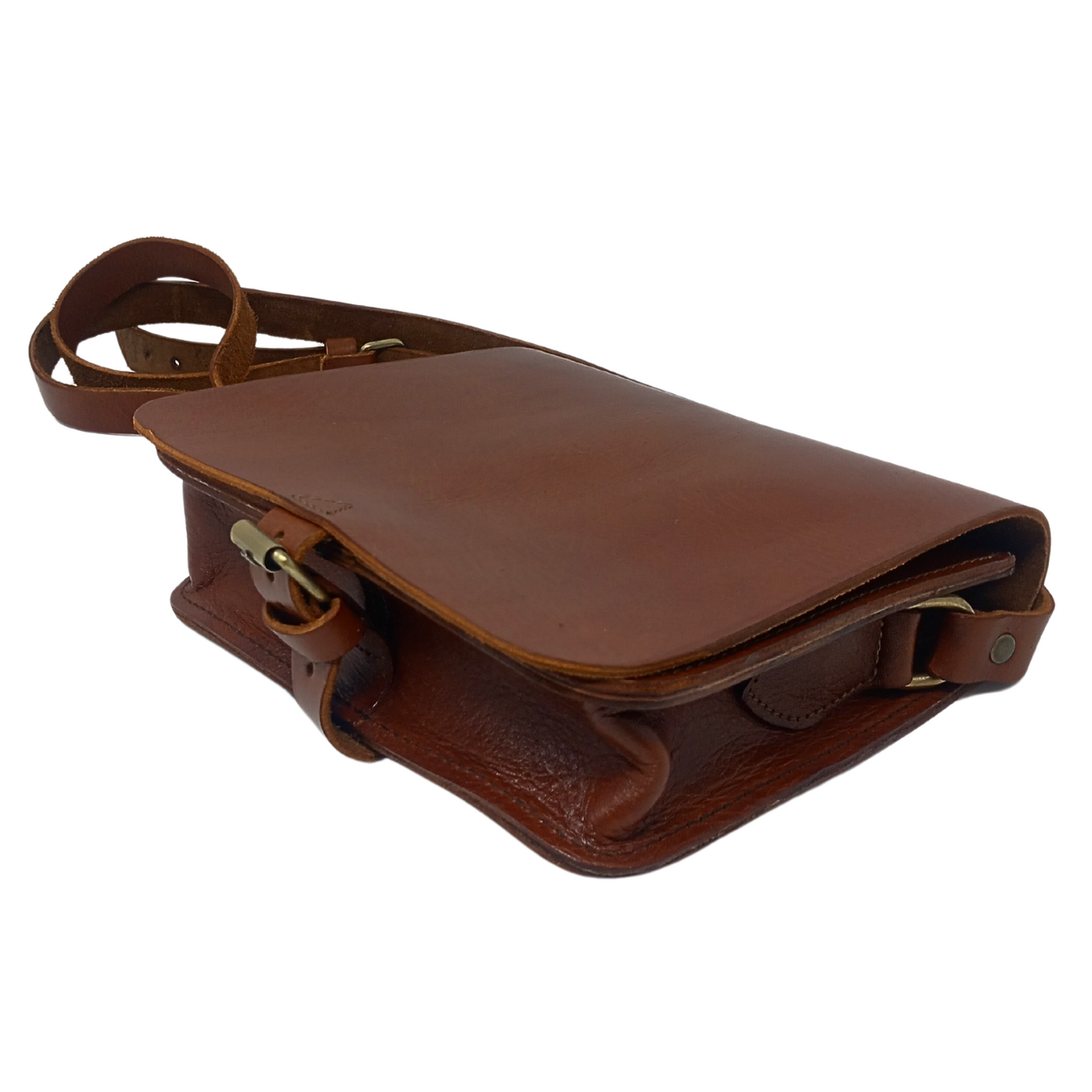 Leather Flight Bag tan