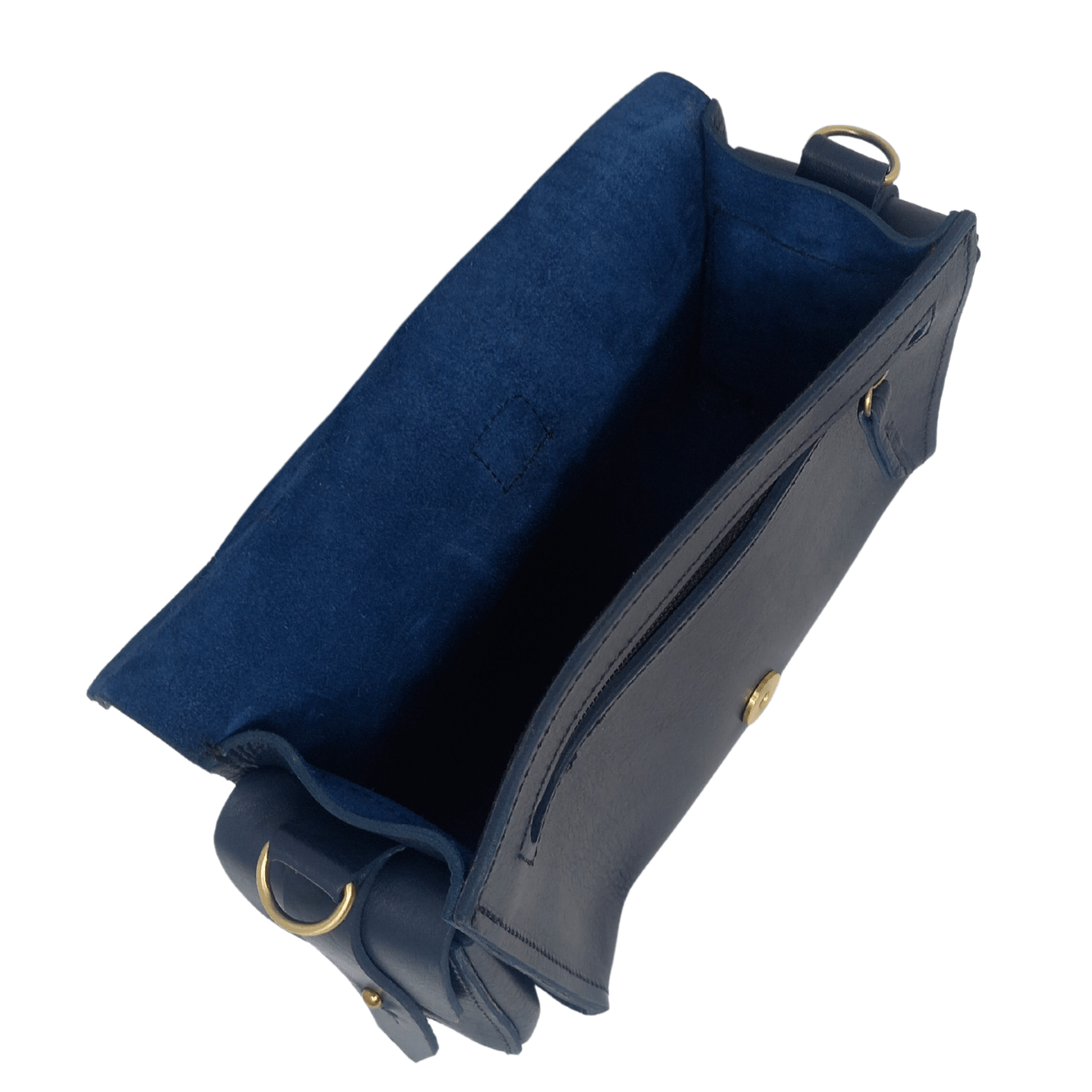 Flora Leather Handbag - Blue - Artisan Stories