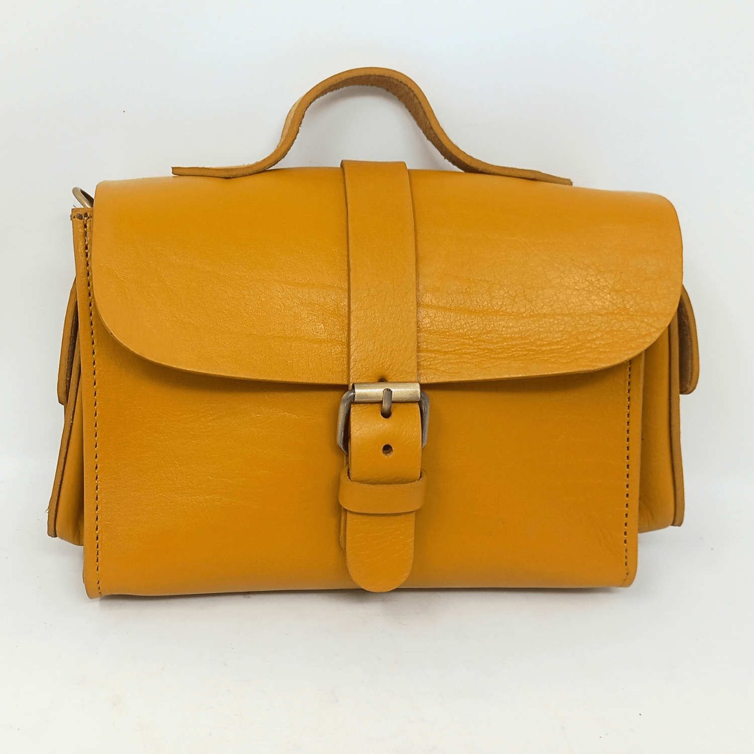 Flora Leather Handbag - yellow - Artisan Stories