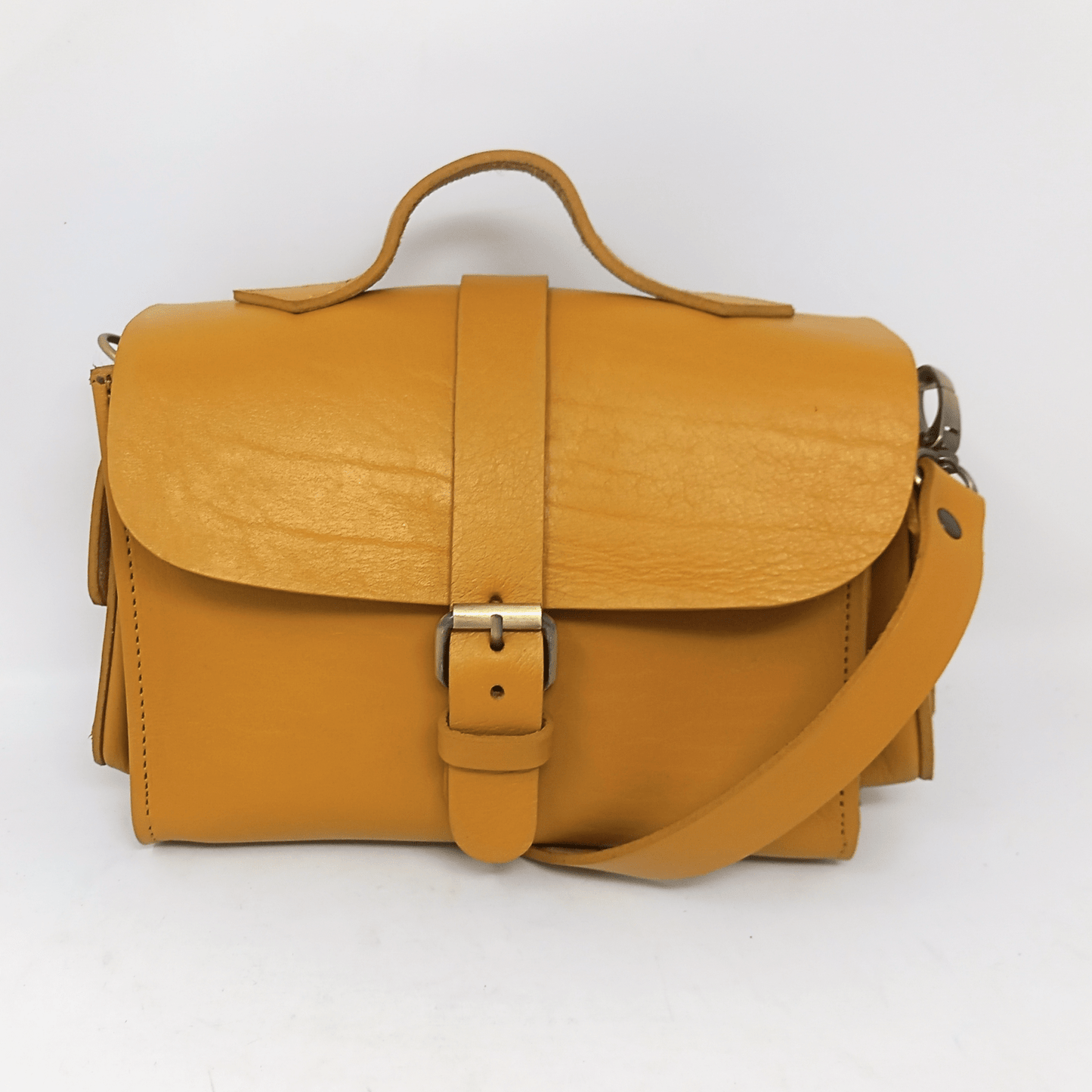 Flora Leather Handbag - yellow - Artisan Stories