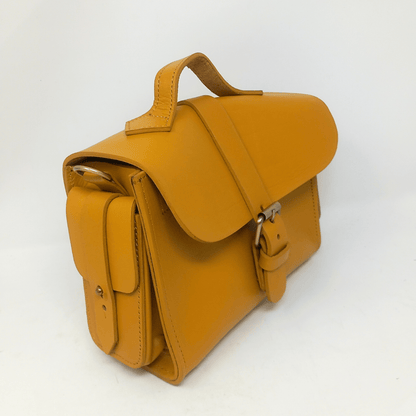 Flora Leather Handbag - yellow - Artisan Stories