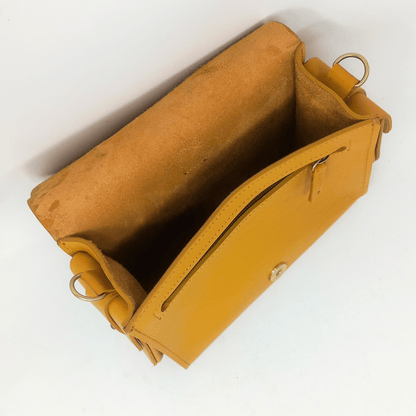 Flora Leather Handbag - yellow - Artisan Stories