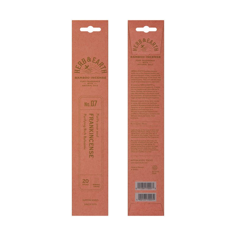 Frankincense Herb & Earth bamboo Incense - Artisan Stories