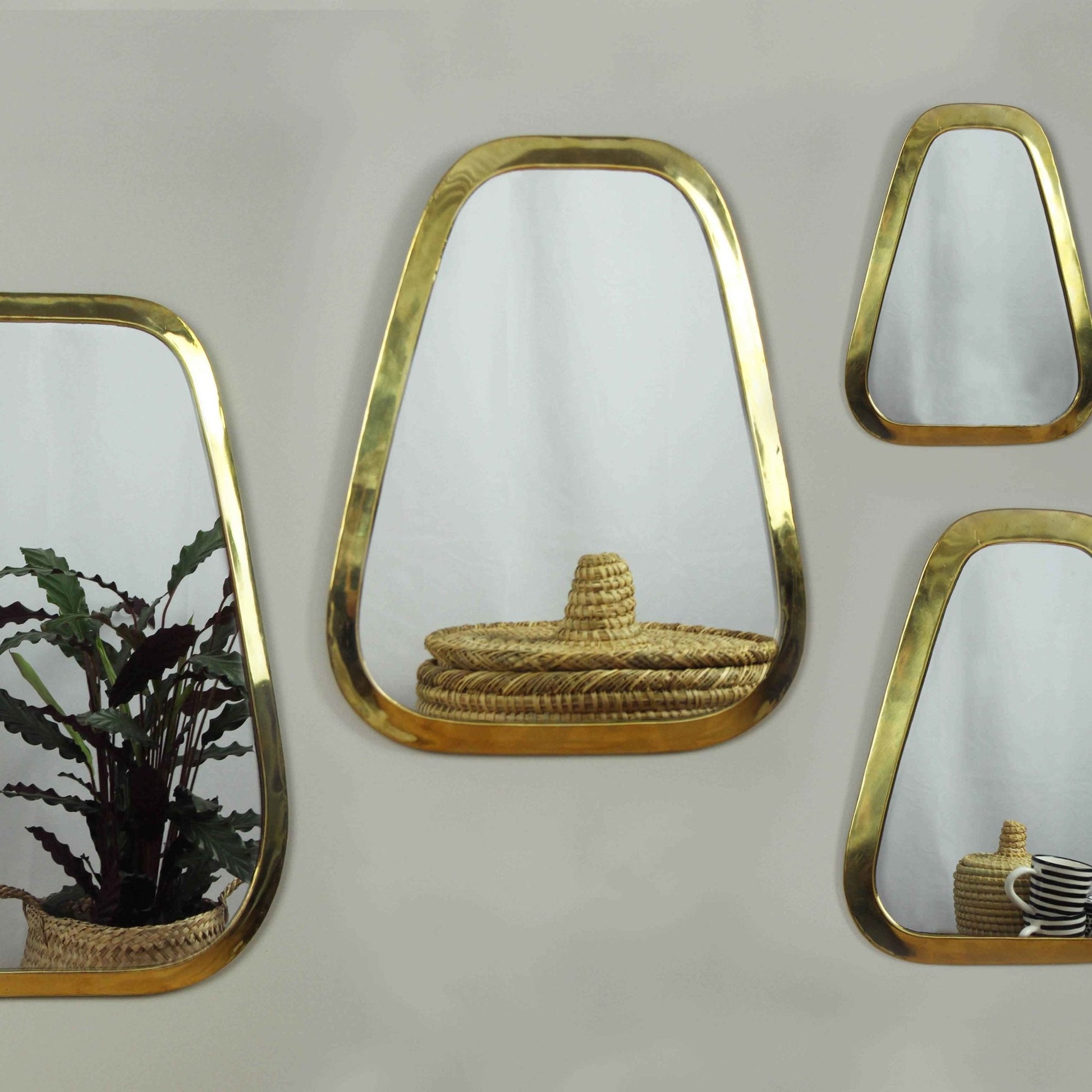 Gold Brass Marrakech Trapezoid Mirror - Artisan Stories