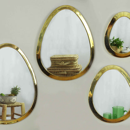 Golden Brass Marrakech Egg Mirror - Artisan Stories