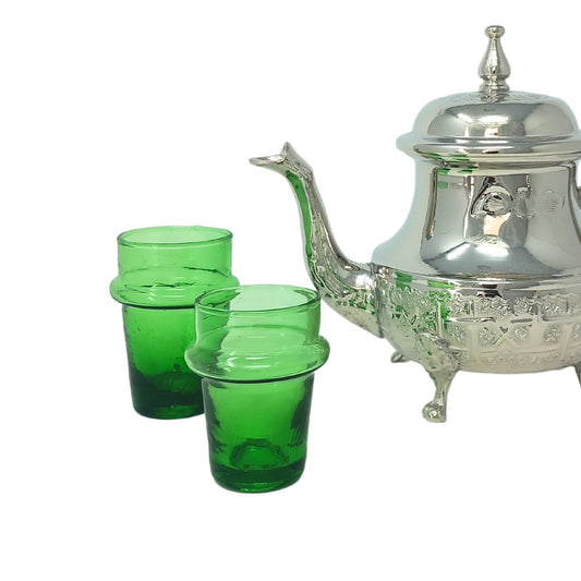 Green Moroccan Glasses Recycled - Artisan Stories