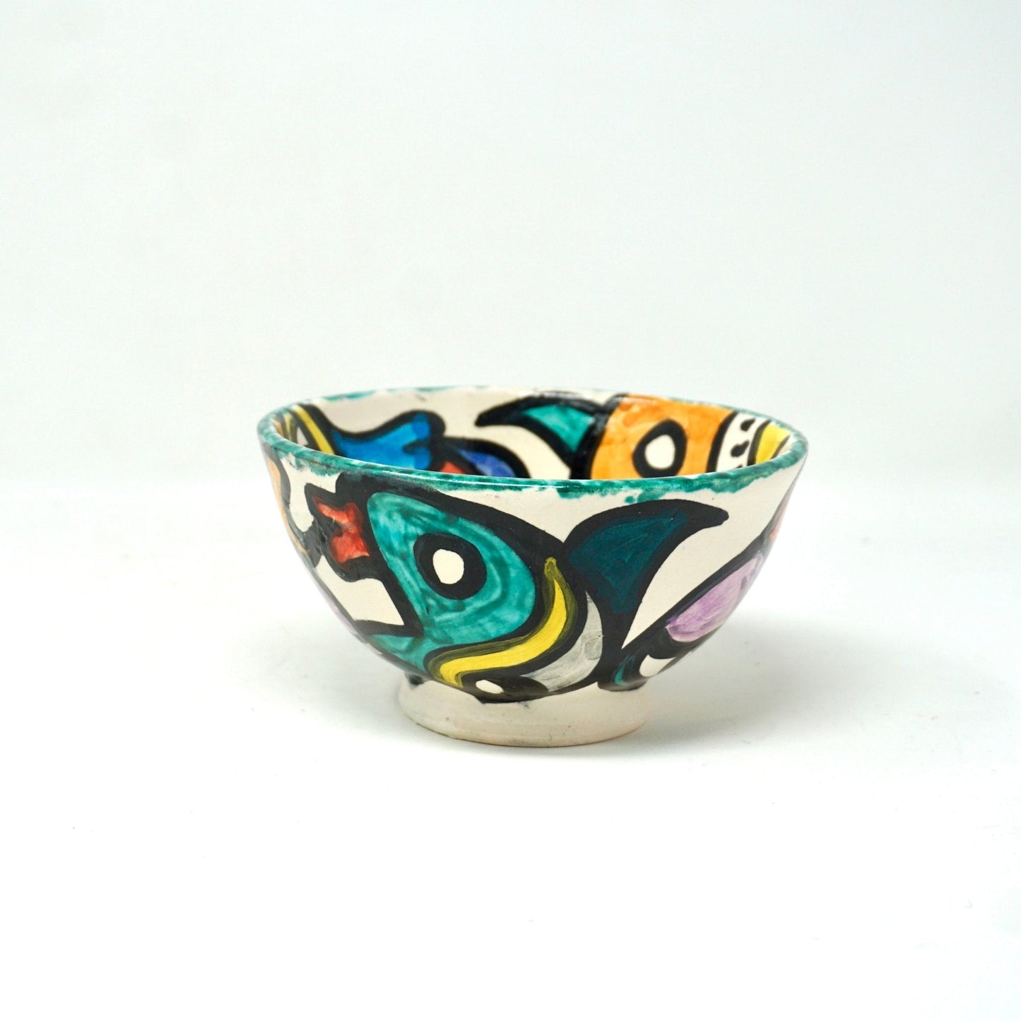 Hand Painted cubist Ceramic small Bowls - Artisan Stories