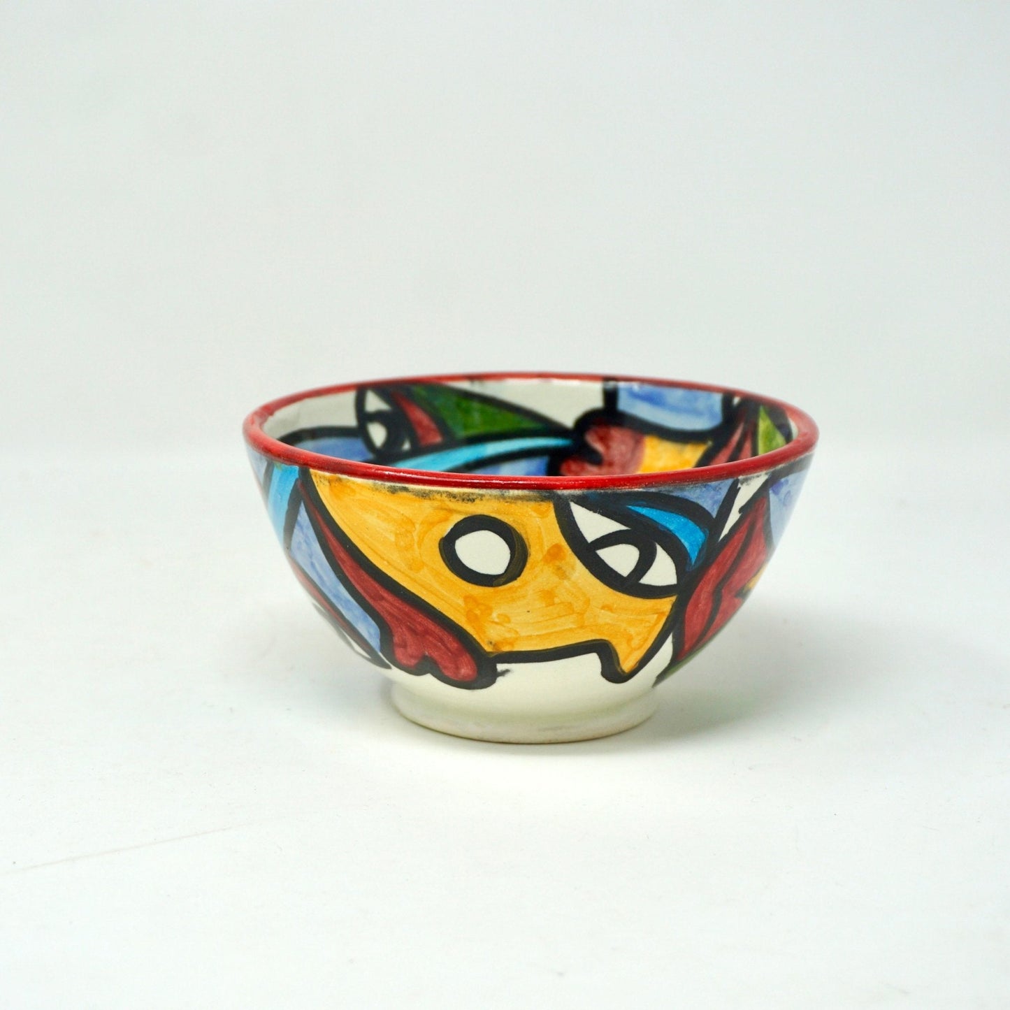 Hand Painted cubist Ceramic small Bowls - Artisan Stories