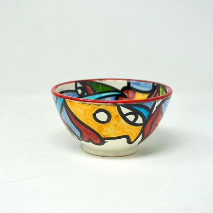 Hand Painted cubist Ceramic small Bowls - Artisan Stories