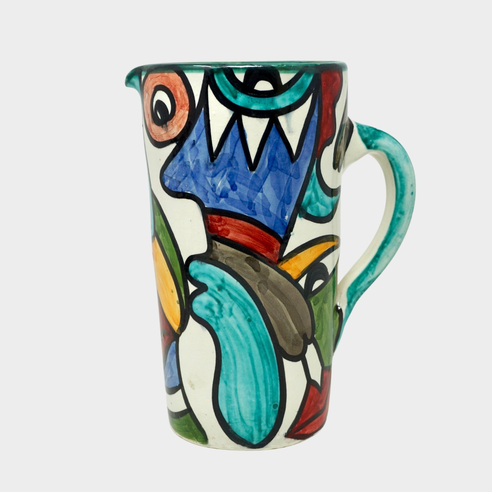 Hand - Painted Cubist Style Jug & Vase - Artisan Stories Collection - Artisan Stories