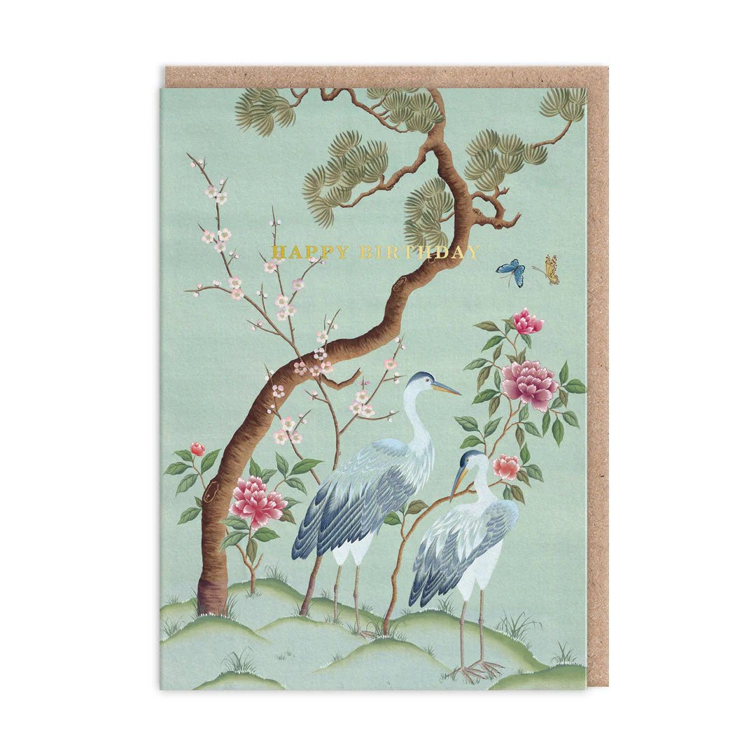 Heron Landscape Birthday Card - Artisan Stories