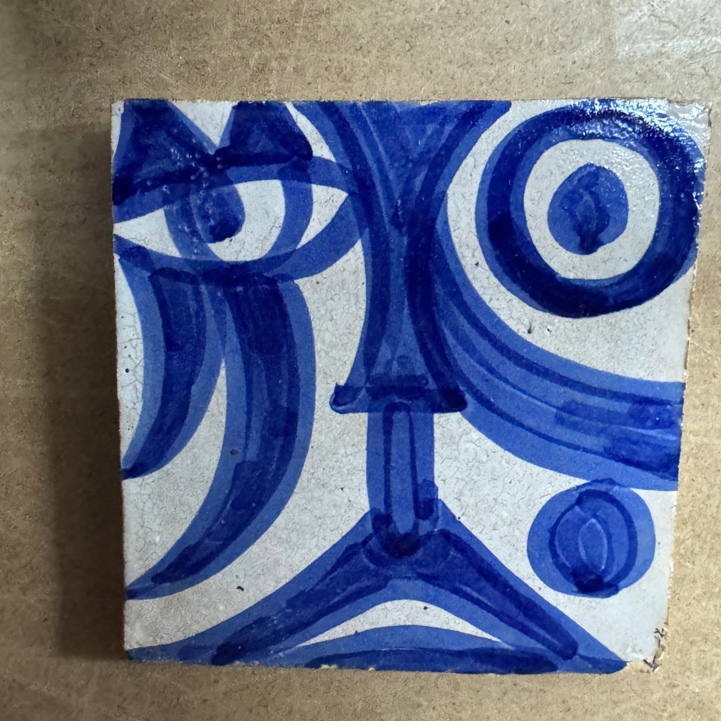 Cubist  ceramic coaster Tile