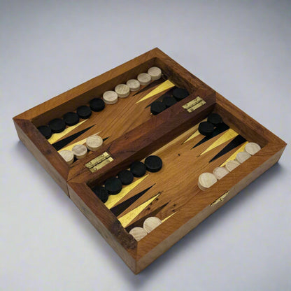 Thuya wood Check and Backgammon game