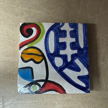 Cubist  ceramic coaster Tile