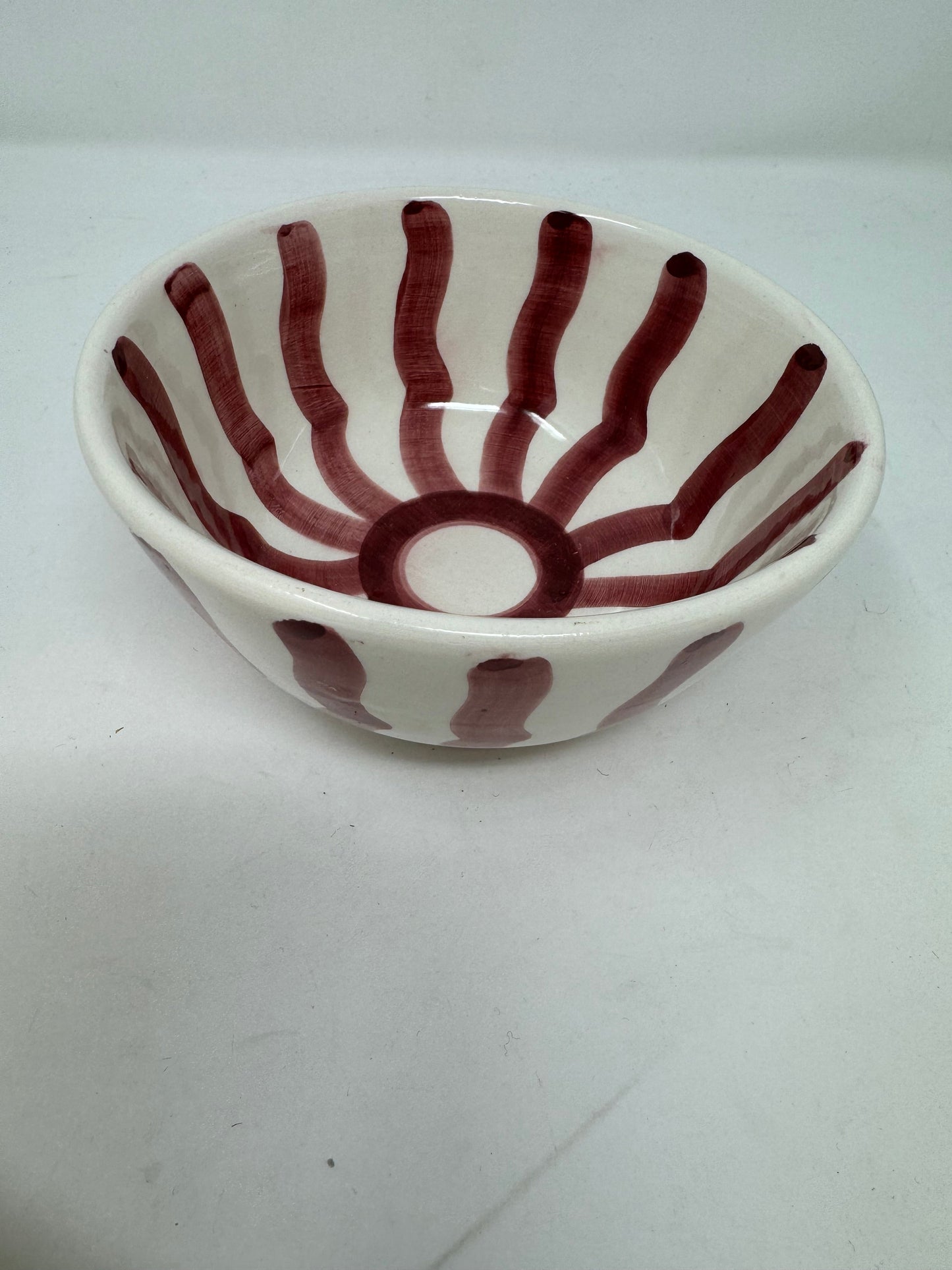 Hand Painted Waves Ceramic Bowl