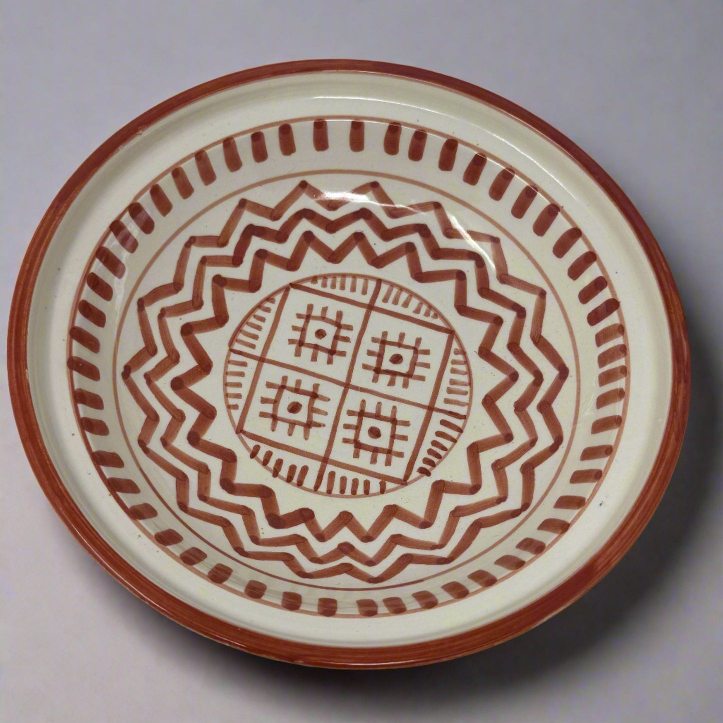 Aztek Pattern Ceramic Serving Dish Tagine