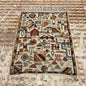 Reversible Taznakht Wool Rug – Berber Symbols | 150 x 118 cm