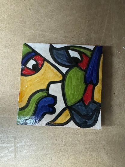 Cubist  ceramic coaster Tile