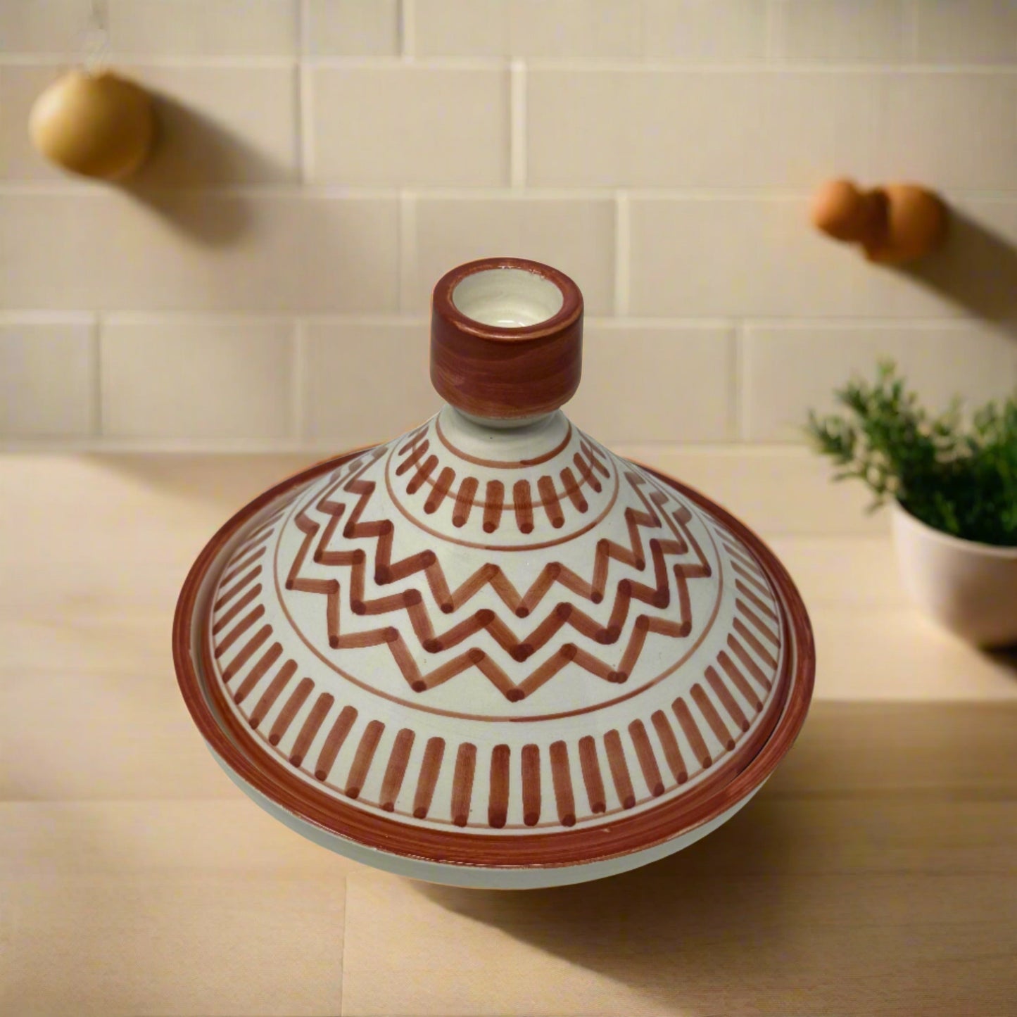 Aztek Pattern Ceramic Serving Dish Tagine