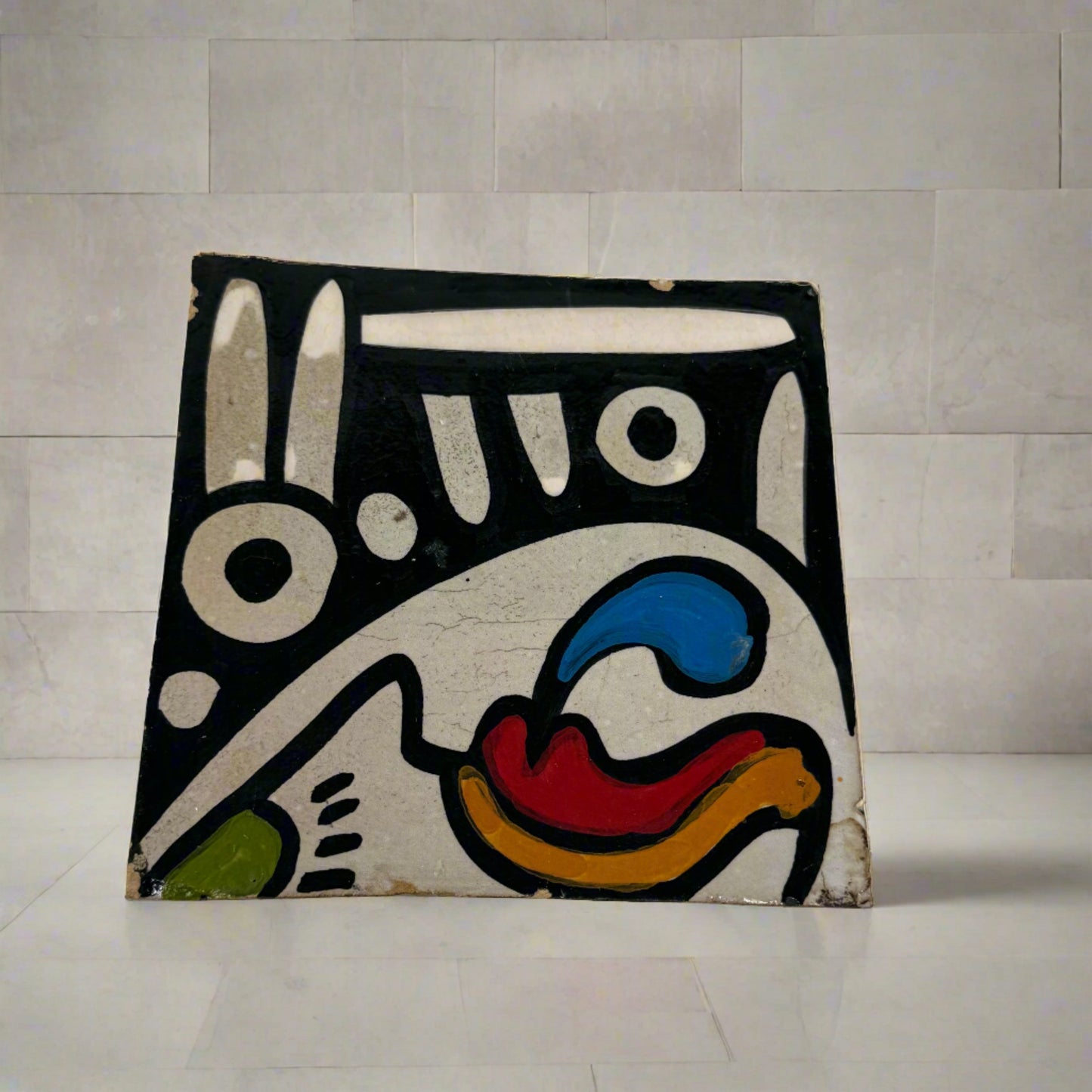 Cubist  ceramic coaster Tile