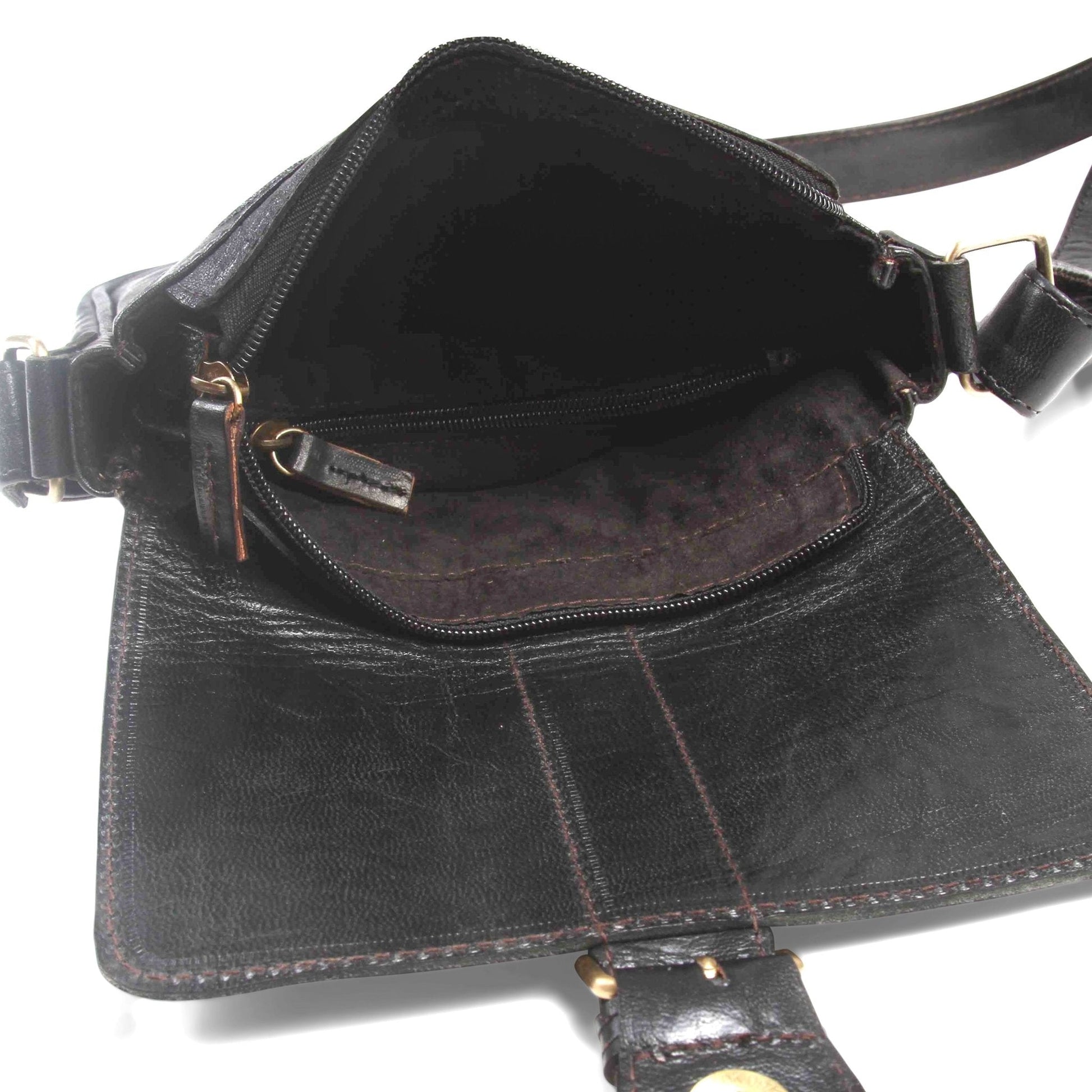 Jacque Black Leather Crossbody bag - Artisan Stories