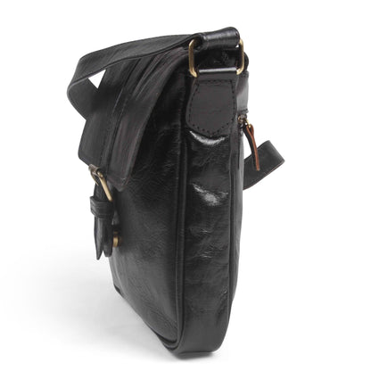 Jacque Black Leather Crossbody bag - Artisan Stories