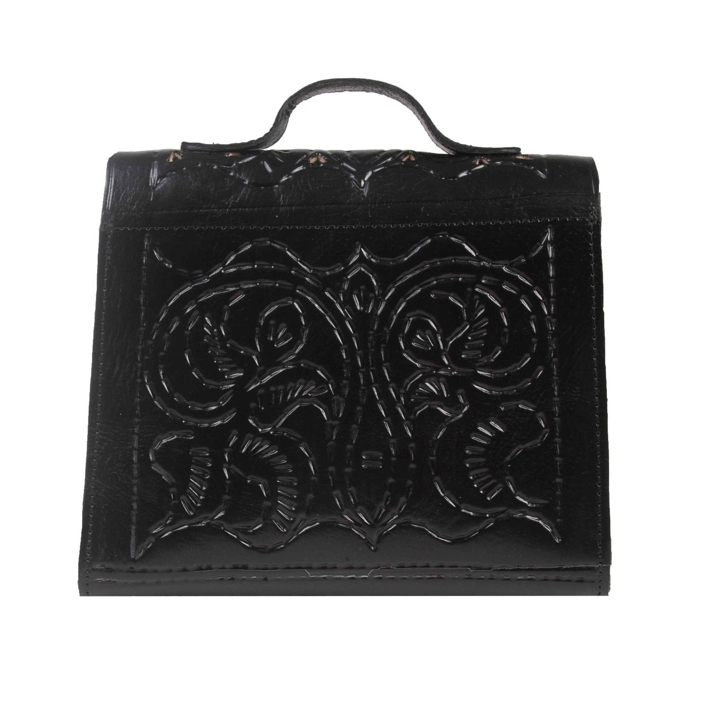 Jasmine Handcrafted Black Leather Handbag - Artisan Stories